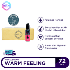 Mirai Sensation Warm Feeling 72 Pcs @60Gr - Lubricant That Provides a Warm Sensation